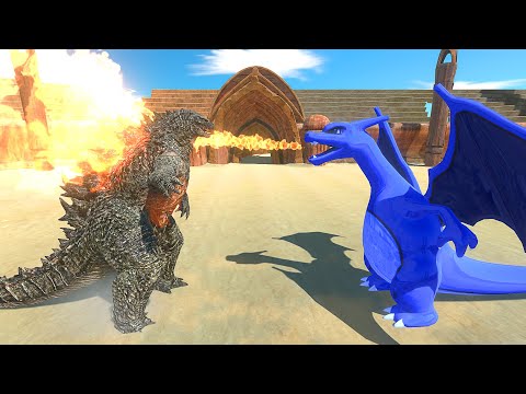 GODZILLA 2021 VS DRAGONITE AT THE ARENA - Animal Revolt Battle Simulator