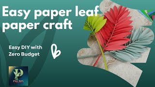 How to Make Paper Leaves | Easy Paper Leaf Craft for School Projects | Pallavi's Art Space