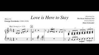 Oscar Peterson - Love Is Here To Stay (Piano Transcription)
