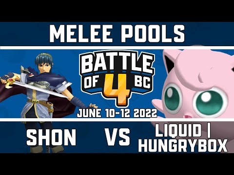 Shon vs Liquid | Hungrybox - Melee Singles Pools - Battle of BC 4