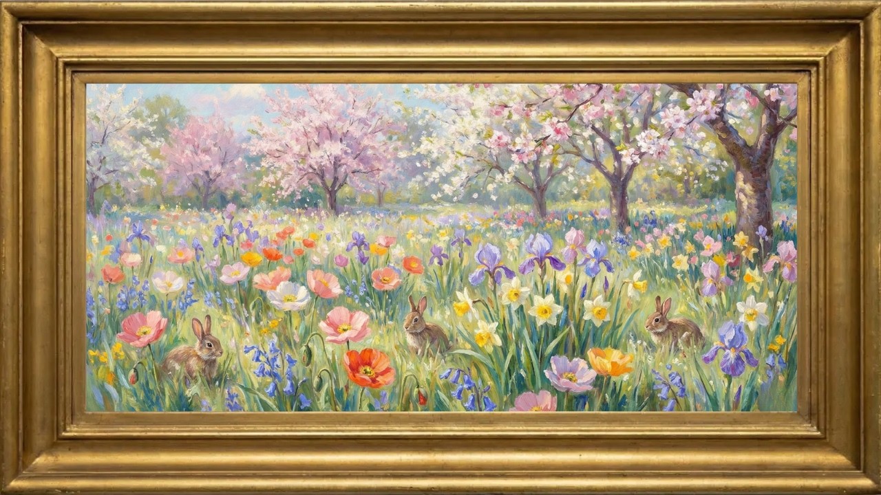 Spring Meadows | Samsung Frame TV Art Loop | 8 Hours No Audio