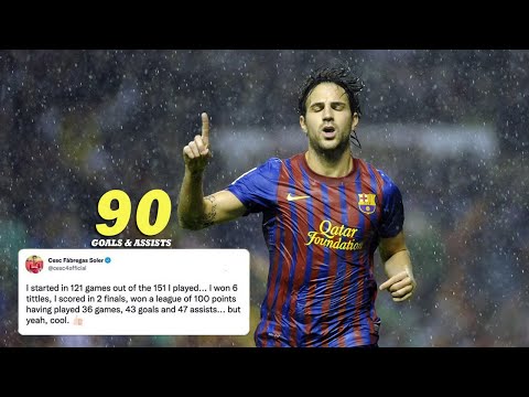 All of Cesc Fabregas 90 GOALS and Assists For Barcelona (2011-2014)