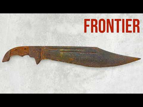 Restoration of Rusty Bowie Knife - TEXAS Hero