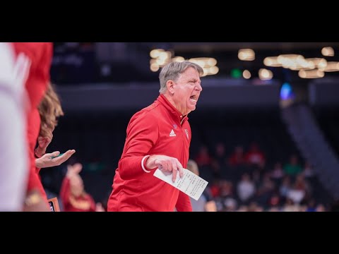 NC State HC Wes Moore, G Zoe Brooks, and F Tilda Trygger meet with the media after the loss to USC