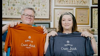 Fox and Rabbit - FlossTube #6 - The King &amp; Queen of Cross Stitch, &amp; we have the T-Shirts to prove it