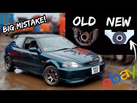 Fitting EBAY BILLET ENGINE MOUNTS To My Honda Civic EJ9 VTEC! **Big Mistake**
