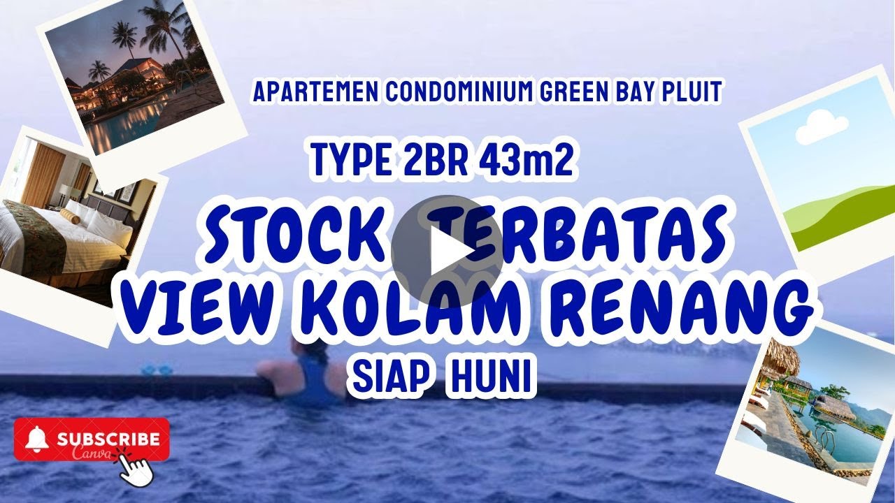 Disewa 2Br 43M² Green Bay Pluit Bayview Dekat Baywalk Mall & Pluit Village, Fasilitas Security 24Jam,Lobby dan Resepsionis,Kolam Renang,Garden, Area Gym, Playground