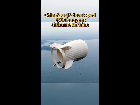 China's self-developed buoyant airborne turbine on display at airshow