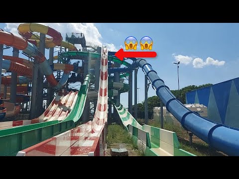 SCARY Kamikaze Waterslide at Marina Aquapark 😱