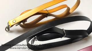 Kožený nastavitelný popruh 120 cm - polotovar na kabelku