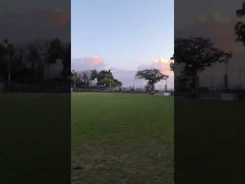 puesta de sol desde La cancha de fútbol de La Laguna Chalatenango 😍