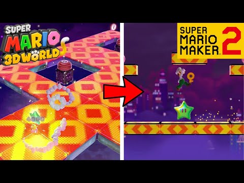Super Mario 3D World Champion's Road 👑 Recreated In Mario Maker 2!