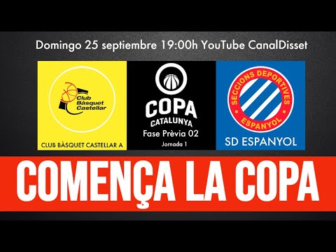 ⚪️🔵🏀 C.B.CASTELLAR A - SD ESPANYOL MASCULÍ (Jornada 1 25-09-2022 19:00)