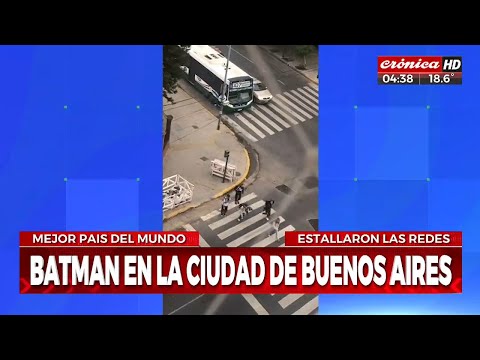 Apareció Batman en Buenos Aires y las redes estallaron