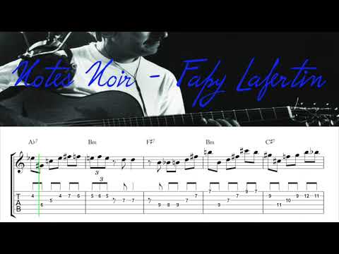Notes Noir (220bpm) - Gypsy Jazz Backing and Free Tab
