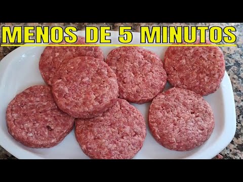 💢Como hacer hamburguesas caseras paso a paso💢Hamburguesas de carne en MENOS DE 5 MINUTOS💢BLACK ANGUS
