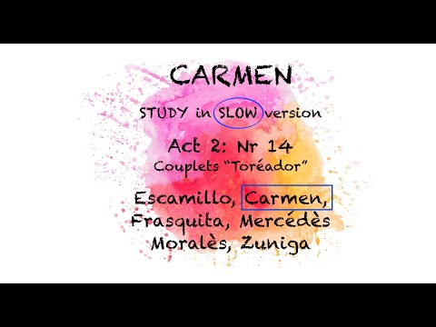 Carmen: Act2/Nr14 "Toréador" | CARMEN highlighted | SLOW version | The Opera Pianist | Piano Karaoke