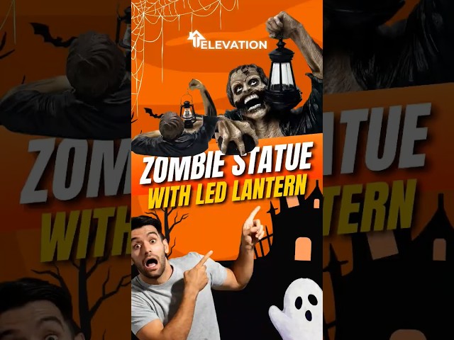 Vídeo relacionado con Estatua de Zombia de Halloween con linterna LED, decoración de estatua de jardín de luces de jardín de gnomes Zombies para Halloween Outdoor Garden Patio Outdoor Decor