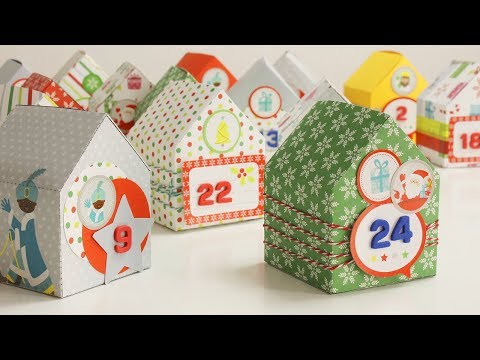 Calendario de Adviento para Navidad (casitas de papel)