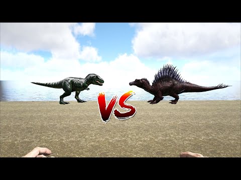 T-rex VS Spinosaurus | ARK Survival Evolved 2021 (UPDATED)