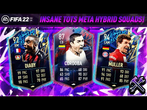 MOST OVERPOWERED BEST CHEAP 250K/350K/700K META HYBRID TOTS SQUAD - FIFA 22 SQUAD BUILDER!