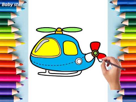  تعليم الرسم للاطفال|الطائرة والحلزون والايس كريم|how to draw a plane,snail a nd ice cream | بيبى ستار  هنا hana