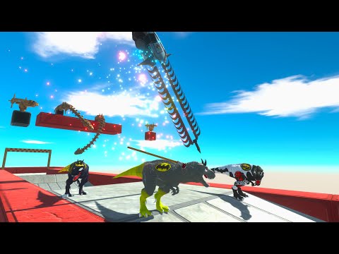 ALL DINOSAURS DEADLY TRAP RACE - Animal Revolt Battle Simulator ARBS