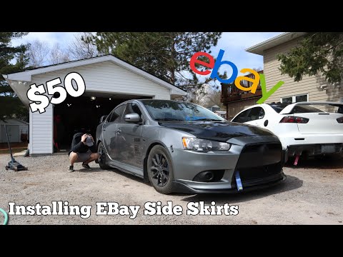 Installing Ebay Side Skirts/Front Lip On Mitsubishi Lancer!