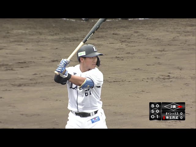 【ファーム】フェンス直撃!! ライオンズ・野村大樹 右中間へのタイムリー2ベースで先制!! 2025年9月19日 埼玉西武ライオンズ 対 オイシックス新潟アルビレックスBC