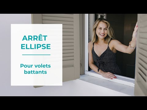 Kit complet arrêt de volet Ellipse® noir avec cale, poignée et tringle 460 mm TORBEL