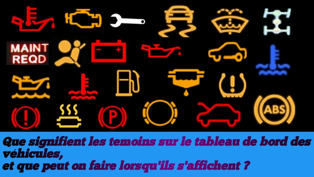 Watch video Que signifient les témoins sur tableau de bord des véhicules (part 1). Que signifient les témoins sur tableau de bord des véhicules (part 1).