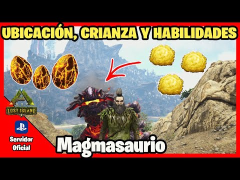 Location of caves Mating and breeding with Sulfur | Magmasaur ARK Lost Island