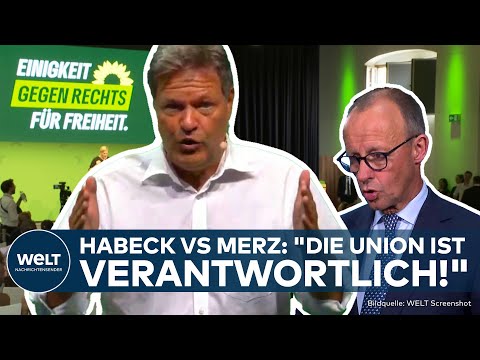 GRÜNE: Habeck teilt gegen Merz aus! "Schwerste Wirtschaftskrise seit Jahrzehnten!" Parteitag Potsdam