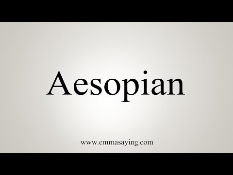 Part of a video titled How To Say Aesopian - YouTube