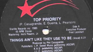Top Priority ‎– Things Ain't Like They Used To Be