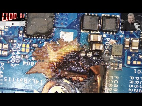 Dell Latitude 3400 - no power, two exploded capacitors nightmare