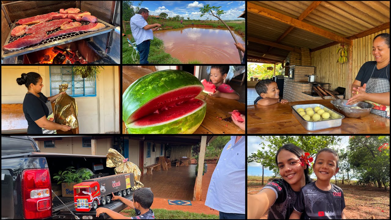 RECEBENDO OS AMIGOS NO NOSSO SÍTIO|MANHÃ JÁ CHEIA DE FARTURAS POR AQUI-CHURRASCO E MUITA COMIDA BOA!