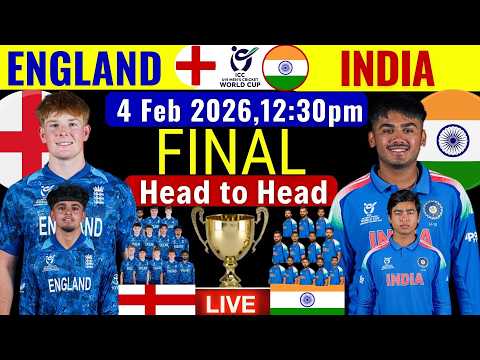 🔴Live: India U19 vs England U19 | ICC Under 19 World Cup Final | Eng U19 vs Ind U19 Live Match