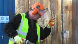 Elliot Hire Group Using Torbo Dustless Blasting On A Welfare Unit