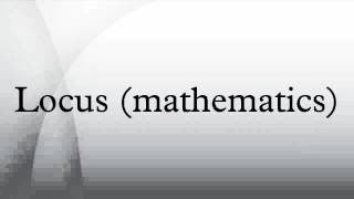 Locus (mathematics)