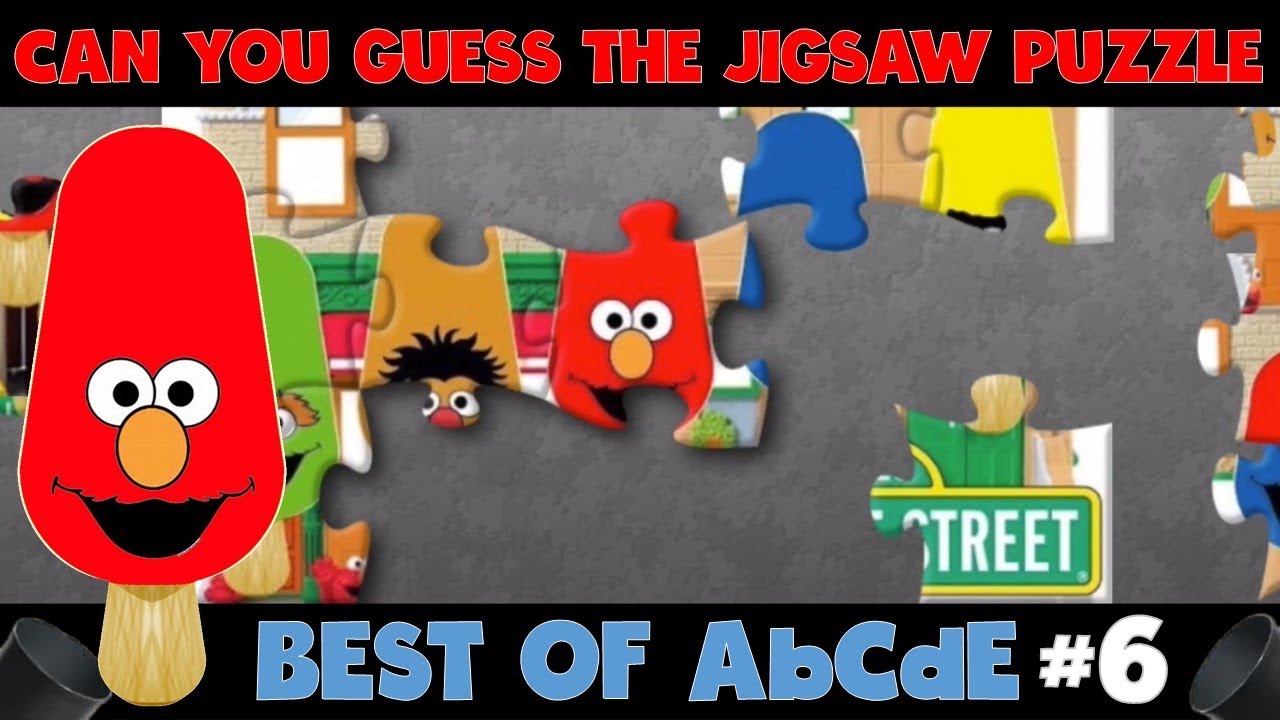 Best Of AbCdE Can you guess the Jigsaw PUZZLE Video 6 Sesame Street Ice Cream Friends Finger Family