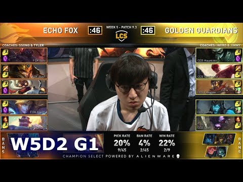 FOX vs GGS | S9 LCS Spring 2019 Week 5 Day 2 | Echo Fox vs Golden Guardians W5D2