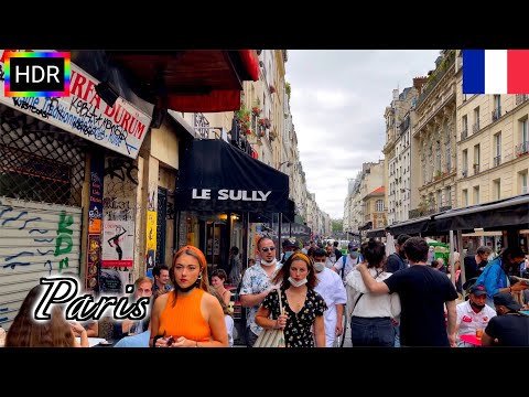 🇫🇷【HDR 4K】Paris Summer Walk - 10th arrondissement (June 2021)