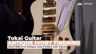 Video thumbnail for Tokai Guitar FB90 AI in Antique Ivory Firebird with Vibrola by Nafiri Music Jakarta