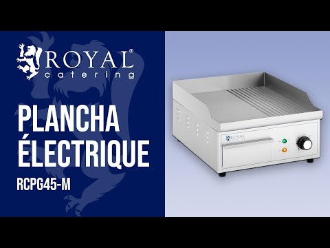 Vidéo - Plancha électrique - 360 x 380 mm - Ribber + Flat - 2 000 W