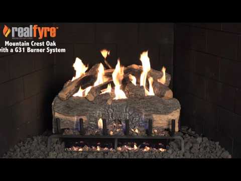 Peterson Real Fyre Mountain Crest Oak Logs Video
