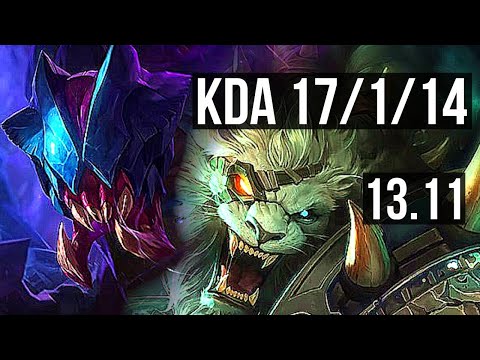 REK'SAI vs RENGAR (JNG) | 17/1/14, 72% winrate, Legendary | KR Master | 13.11