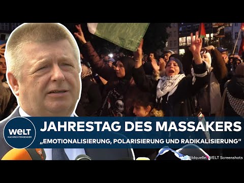MASSAKER-JAHRESTAG: 7. Oktober! Verfassungsschutz warnt vor Zunahme israelfeindlicher Proteste