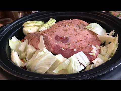 Slow cooker corned beef and cabbage