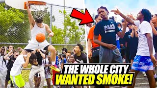 The WHOLE CITY Wanted SMOKE! Me & MK SHUTDOWN The Park... (5v5 Basketball)